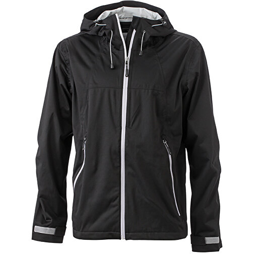 Men’s Outdoor Jacket , James Nicholson, schwarz/silver, 100% Polyester, L, , Bild 1