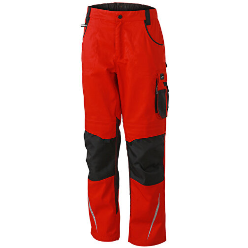 Workwear Pants , James Nicholson, rot/schwarz, 100% Polyamid CORDURA ®, 106, , Bild 1