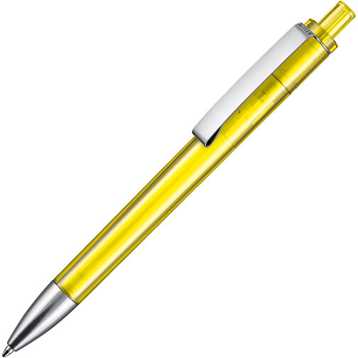 Kugelschreiber EXOS TRANSPARENT , Ritter-Pen, ananas-gelb, ABS-Kunststoff, 14,00cm (Länge), Bild 2