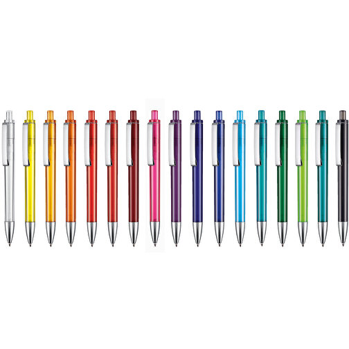 Kugelschreiber EXOS TRANSPARENT , Ritter-Pen, magenta, ABS-Kunststoff, 14,00cm (Länge), Bild 4