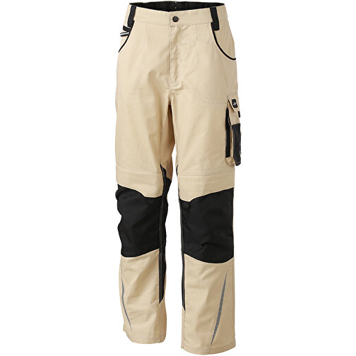 Workwear Pants , James Nicholson, stone/schwarz, 100% Polyamid CORDURA ®, 54, , Bild 1