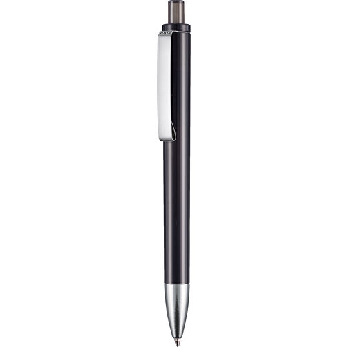 Kugelschreiber EXOS TRANSPARENT , Ritter-Pen, rauch-grau, ABS-Kunststoff, 14,00cm (Länge), Bild 1