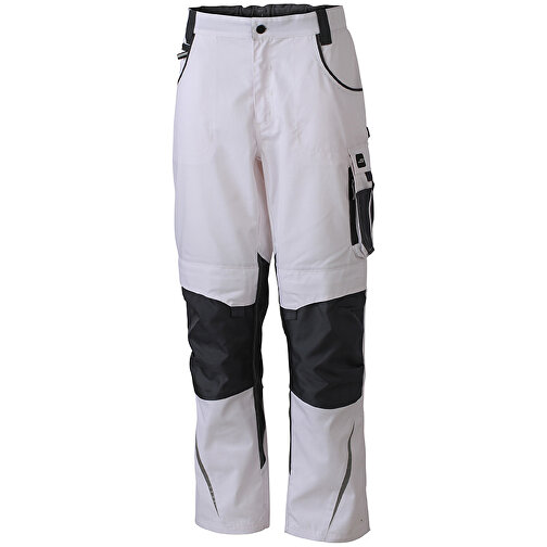 Workwear Pants , James Nicholson, weiß/carbon, 100% Polyamid CORDURA ®, 27, , Bild 1