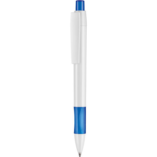 Kugelschreiber Cetus , Ritter-Pen, royal-blau/weiß, ABS-Kunststoff, 14,20cm (Länge), Bild 1