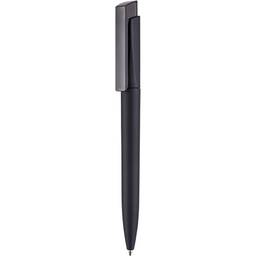 Kugelschreiber Fresh Soft ST , Ritter-Pen, schwarz/rauch-grau, ABS-Kunststoff, 14,40cm (Länge), Bild 1
