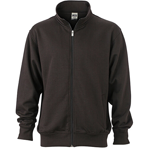 Workwear Sweat Jacket , James Nicholson, schwarz, 70% Baumwolle, 30% Polyester, S, , Bild 1