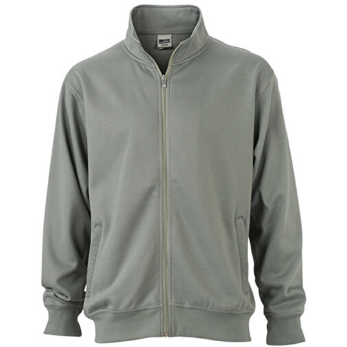 Workwear Sweat Jacket , James Nicholson, dark-grau, 70% Baumwolle, 30% Polyester, 3XL, , Bild 1