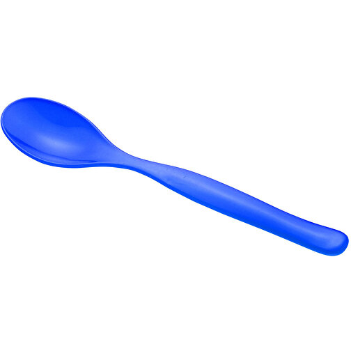 Löffel 'Plastic' , standard-blau PP, Kunststoff, 14,50cm x 0,70cm x 3,10cm (Länge x Höhe x Breite), Bild 1