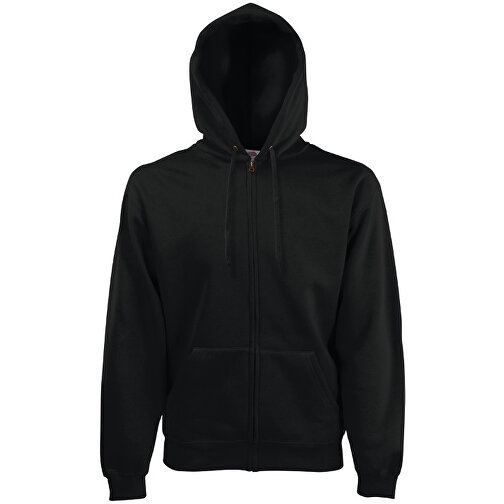 New Hooded Sweat Jacket , Fruit of the Loom, schwarz, 80 % Baumwolle, 20 % Polyester, XL, , Bild 1