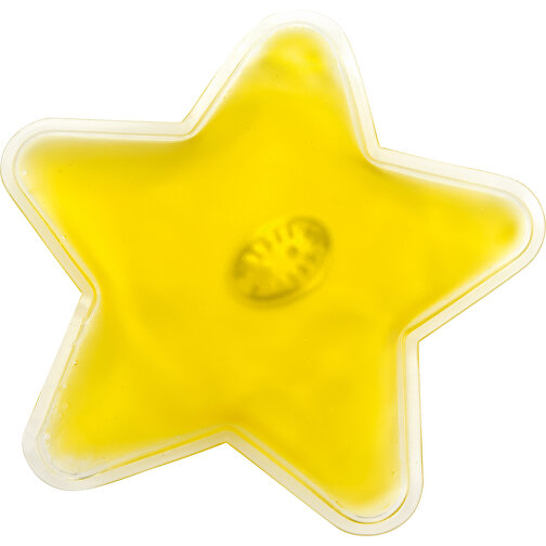 Handwärmer WARM STAR , gelb, PVC / Metall, 11,00cm x 11,00cm (Länge x Breite), Bild 1