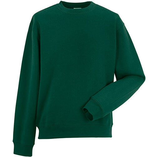 Authentic Sweatshirt , Russell, flaschengrün, 80 % Baumwolle, 20 % Polyester, S, , Bild 1