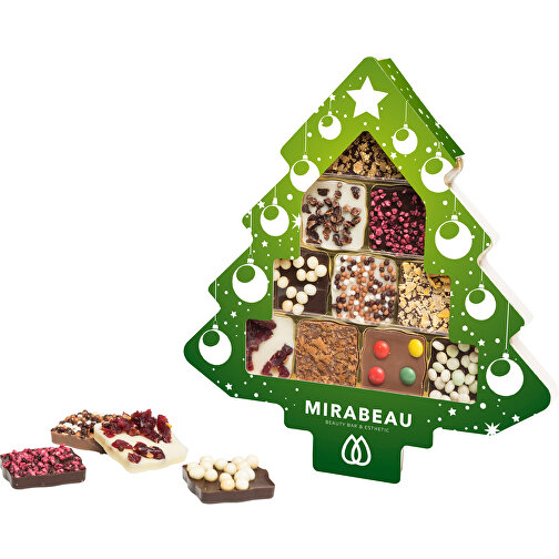Schokini Weihnachtsbaum 'Individuell' , Folie, Karton, 18,00cm x 1,30cm x 19,30cm (Länge x Höhe x Breite), Bild 3