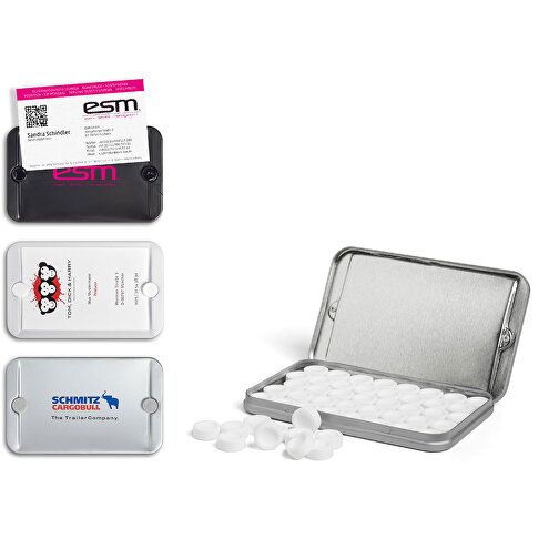 B2Box Mit Tampondruck , weiß-matt, Weißblech, 6,60cm x 0,85cm x 10,50cm (Länge x Höhe x Breite), Bild 1