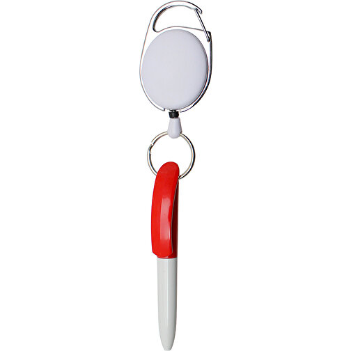 Jo-Jo Score-Stift Mit Schlüsselring Rot , rot/weiss, Kunststoff/Metall, 17,50cm (Länge), Bild 1
