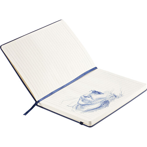 Deluxe Hardcover PU A5 Notizbuch, Navy Blau , navy blau, Papier, 1,50cm x 21,50cm (Länge x Höhe), Bild 6