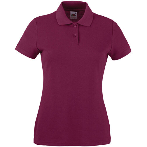 Lady-Fit 65/35 Polo , Fruit of the Loom, burgund, 35 % Baumwolle / 65 % Polyester, L, , Bild 1