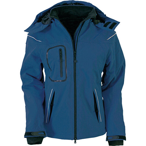 Ladies´ Winter Softshell Jacket , James Nicholson, navy, Außenmaterial: 95 % Polyester, 5 % Elastan, Futter und Wattierung: 100 % Polyester, XL, , Bild 1
