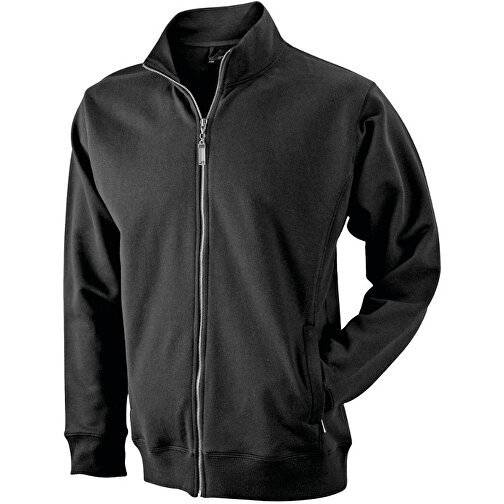 Men´s Jacket , James Nicholson, schwarz, 80 % Baumwolle, 20 % Polyester, 2XL, , Bild 1