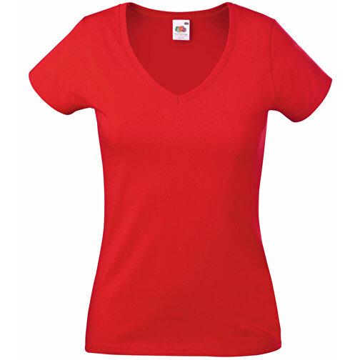New Lady-Fit Valueweight V-Neck T , Fruit of the Loom, rot, L, , Bild 1