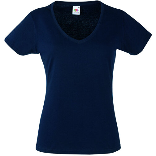 New Lady-Fit Valueweight V-Neck T , Fruit of the Loom, deep navy, 100 % Baumwolle, 2XL, , Bild 1