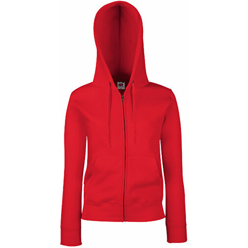 New Lady-Fit Hooded Sweat Jacket , Fruit of the Loom, rot, 80 % Baumwolle, 20 % Polyester, 2XL, , Bild 1