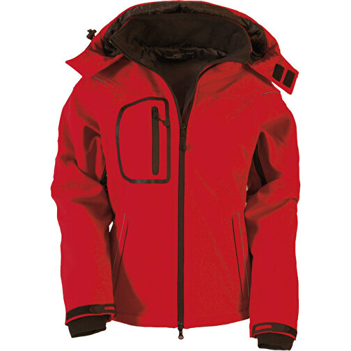 Ladies´ Winter Softshell Jacket , James Nicholson, rot, Außenmaterial: 95 % Polyester, 5 % Elastan, Futter und Wattierung: 100 % Polyester, XL, , Bild 1