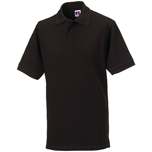 Poloshirt Aus 100% Baumwollpique , Russell, schwarz, 100 % Baumwolle, M, , Bild 1