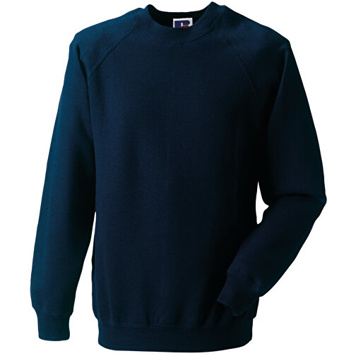 Raglan Sweatshirt , Russell, navy blau, 50 % Baumwolle / 50 % Polyester, S, , Bild 1