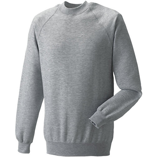 Raglan Sweatshirt , Russell, oxfordgrau, 47 % Baumwolle / 53 % Polyester, S, , Bild 1