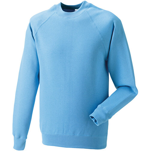 Raglan Sweatshirt , Russell, himmelblau, 47 % Baumwolle / 53 % Polyester, L, , Bild 1