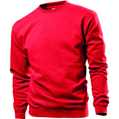 Sweatshirt , Stedman, scarlet rot, 70 % Baumwolle / 20 % Polyester / 10 % Viskose, S, , Bild 1