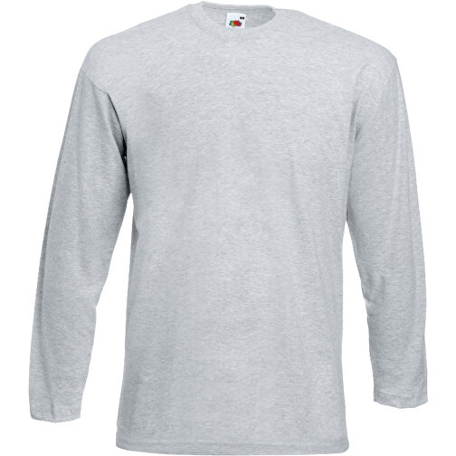 Valueweight Longsleeve T-Shirt , Fruit of the Loom, grau meliert, 97 % Baumwolle / 3 % Polyester, M, , Bild 1