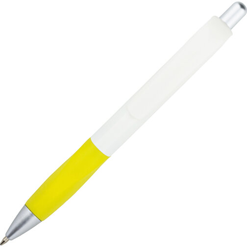 Kugelschreiber Muscle , Promo Effects, gelb / weiss, Kunststoff, 14,10cm (Länge), Bild 4