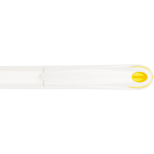 Kugelschreiber Halo , Promo Effects, weiß / gelb, Kunststoff, 14,00cm (Länge), Bild 9