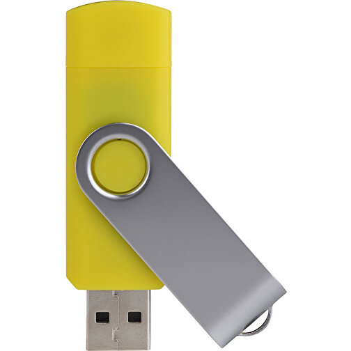USB-Stick Smart Swing 8 GB , Promo Effects MB , gelb MB , 8 GB , Kunststoff, Metal MB , 3 - 10 MB/s MB , 7,00cm x 1,00cm x 1,90cm (Länge x Höhe x Breite), Bild 1