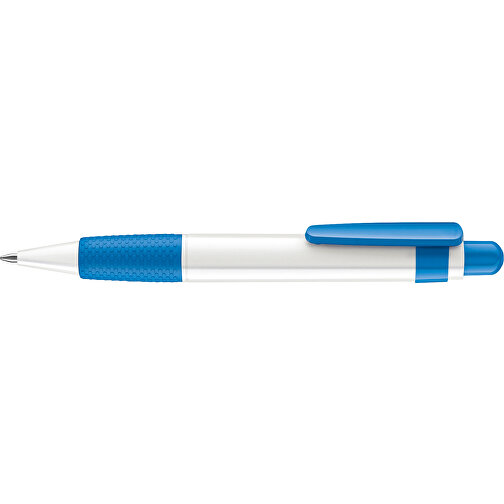 Senator® Big Pen Polished Basic Druckkugelschreiber , Senator, weiss/blau, Kunststoff, 13,00cm x 136,00cm x 17,00cm (Länge x Höhe x Breite), Bild 3