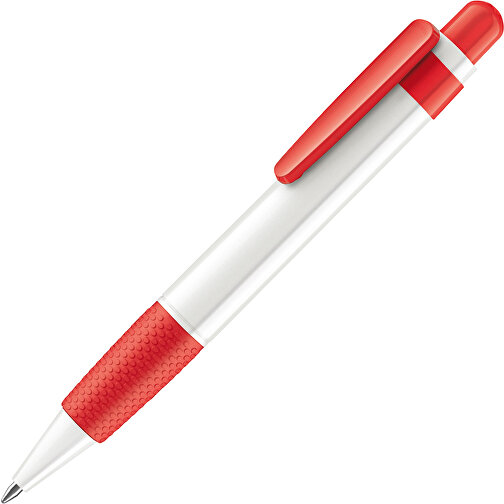 Senator® Big Pen Polished Basic Druckkugelschreiber , Senator, weiss/rot, Kunststoff, 13,00cm x 136,00cm x 17,00cm (Länge x Höhe x Breite), Bild 2