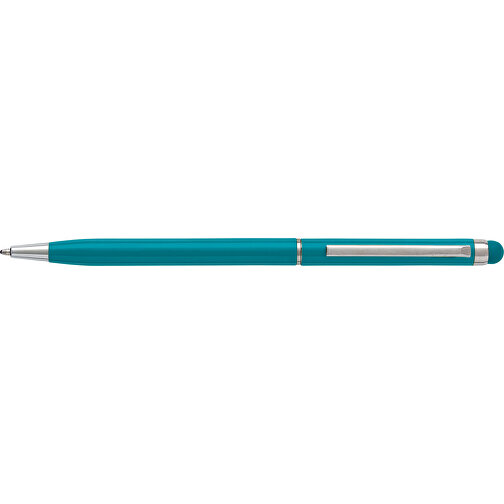 Kugelschreiber Aus Aluminium Irina , atoll (blau/grün), Aluminium, Metall, Kautschuk, 13,40cm (Höhe), Bild 3