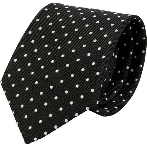Krawatte, Reine Seide, Jacquardgewebt , schwarz, reine Seide, 148,00cm x 7,50cm (Länge x Breite), Bild 1