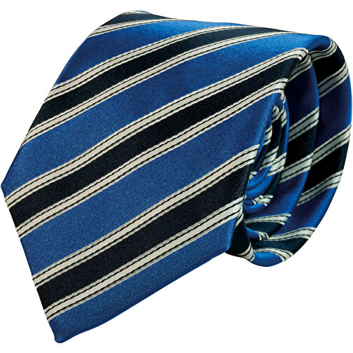 Krawatte, Reine Seide, Jacquardgewebt , blau, reine Seide, 148,00cm x 7,50cm (Länge x Breite), Bild 1