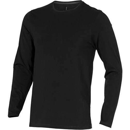 Ponoka Langarmshirt Für Herren , Green Concept, schwarz, Single jersey Strick 95% Bio Baumwolle, 5% Elastan, 200 g/m2, S, , Bild 1