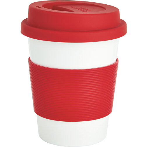 ECO PLA Kaffeebecher, Rot , rot, PLA, 12,30cm (Höhe), Bild 1