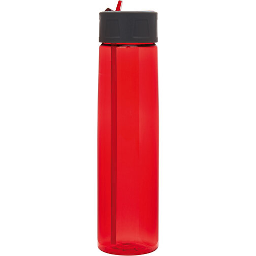 Tritan Trinkflasche Mit Strohhalm , rot, Tritan, PP, 25,80cm (Höhe), Bild 5