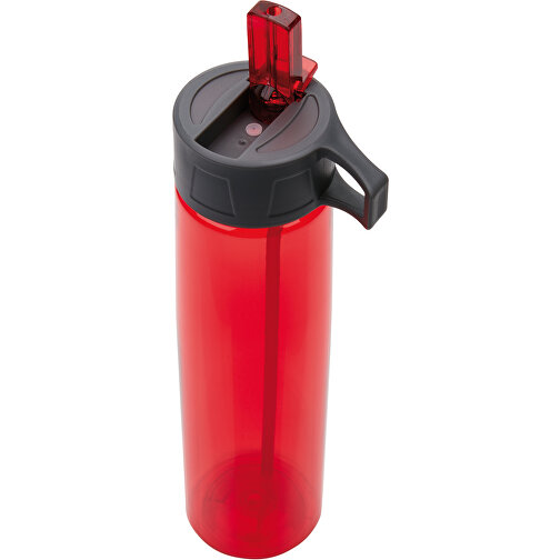 Tritan Trinkflasche Mit Strohhalm , rot, Tritan, PP, 25,80cm (Höhe), Bild 6