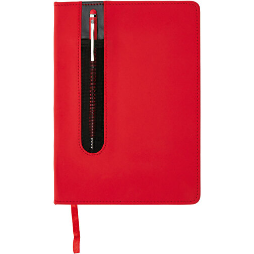 Basic Hardcover PU A5 Notizbuch Mit Stylus-Stift, Rot , rot, Papier, 1,60cm x 145,00cm (Länge x Höhe), Bild 4
