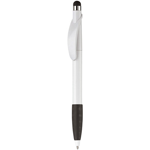 Kugelschreiber Cosmo Stylus , weiß / schwarz, ABS, 14,20cm (Länge), Bild 1