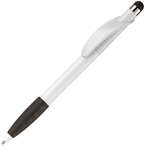 Kugelschreiber Cosmo Stylus , weiss / schwarz, ABS, 14,20cm (Länge), Bild 2