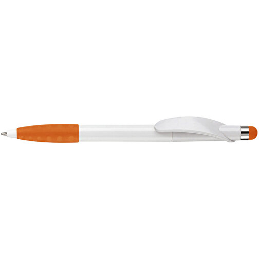 Kugelschreiber Cosmo Stylus , weiss / orange, ABS, 14,20cm (Länge), Bild 3