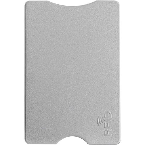 Kartenhalter Anti Skim (Hard Case) , silber, PS, 9,00cm x 0,40cm x 6,00cm (Länge x Höhe x Breite), Bild 1