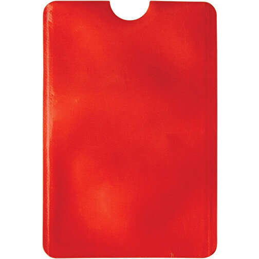 Kartenhalter Soft Anti Skim , rot, PE, 9,20cm x 0,10cm x 6,30cm (Länge x Höhe x Breite), Bild 1